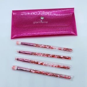 GLAMIERRE Pink Luxe Glitter Eye Brush Collection